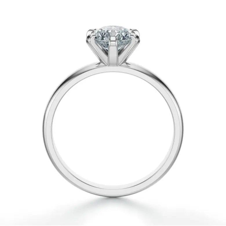 Pierścionek z dużym diamentem białe złoto SBPZ_029